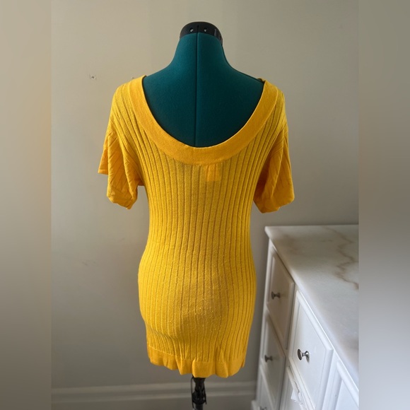 Marciano Sweater Dress (Yellow, XS) - Picture 3 of 3